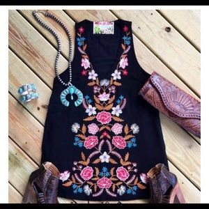 Black Embroidered Floral Dress, size small